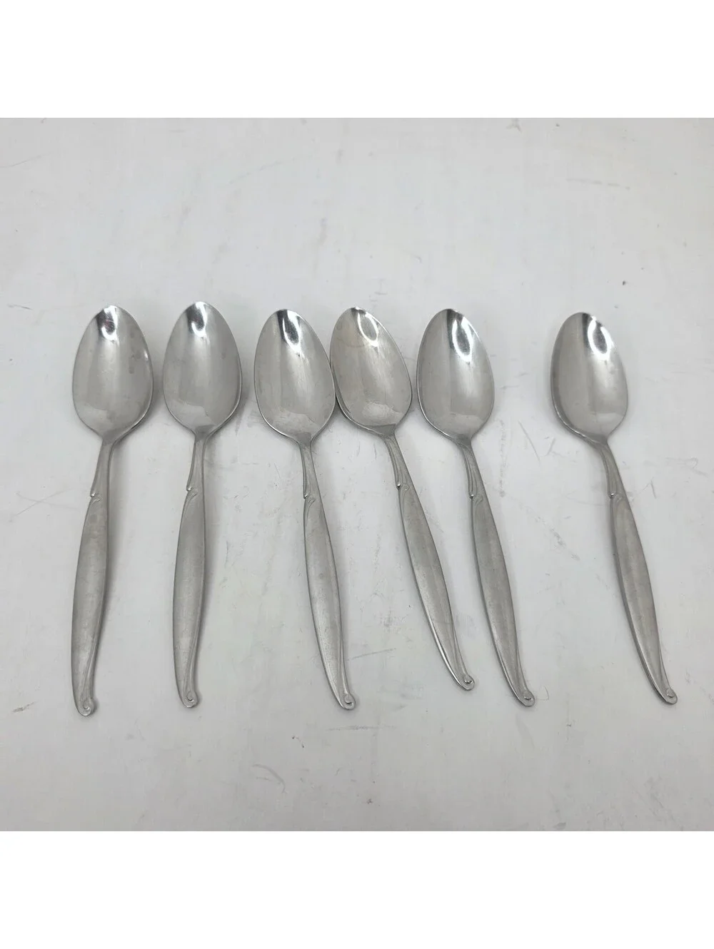 Vintage Driftwood Community Stainless Steel Teaspoons Set of 6 Flatware